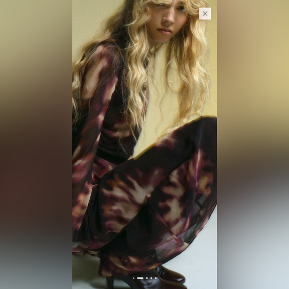 Mango Tie-dye Ruched Dress - Picture 5 of 8